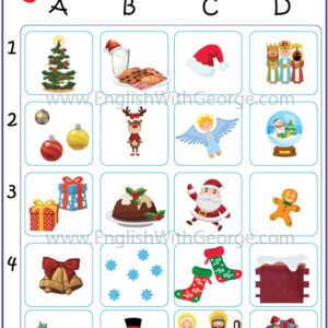Christmas Bingo - A1 Beginner level vocabulary game