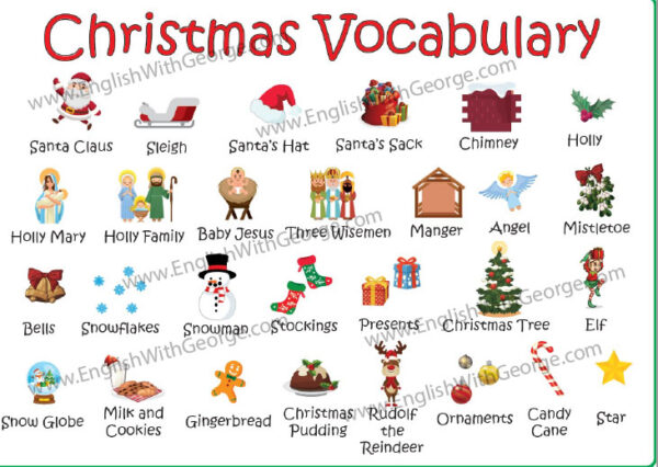 Christmas Vocabulary Practice 1 Chirstmas Bundle