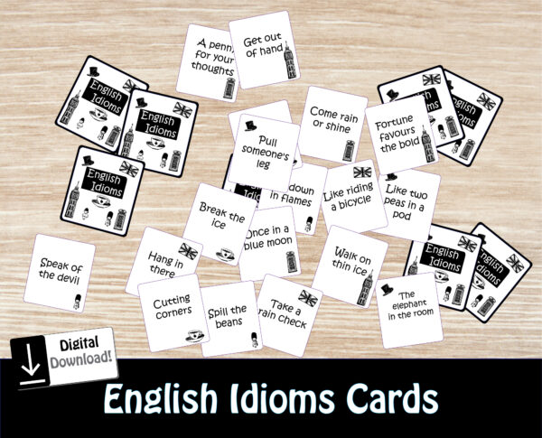 English idioms cards